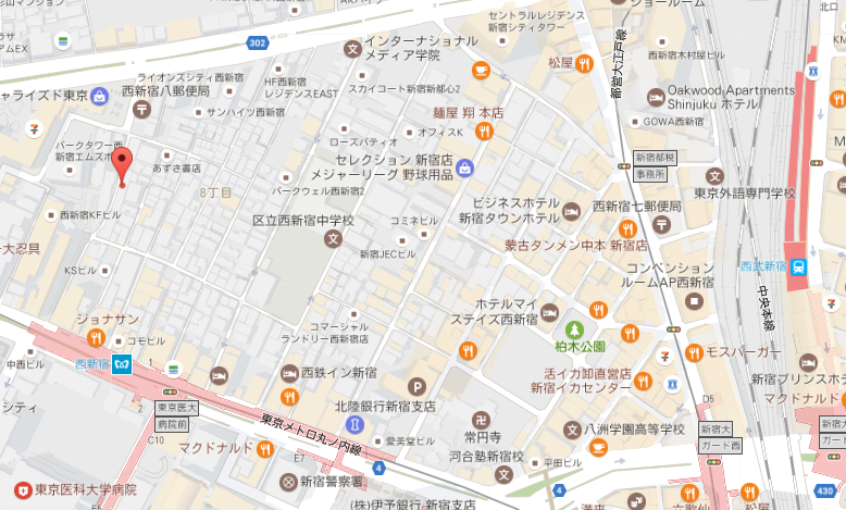東京キャンパスの地図