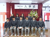 入学式の記念撮影写真